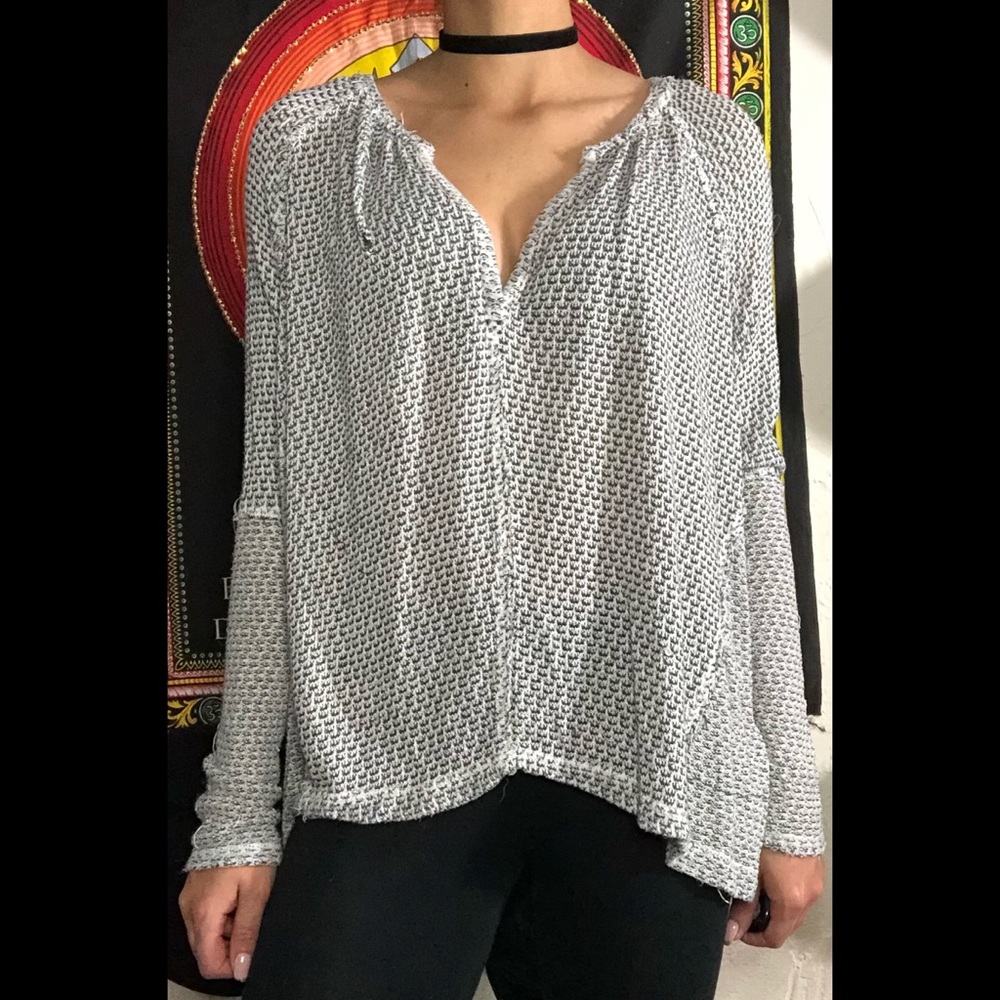 S FREE PEOPLE V-Neck Open Back Sweater - Picture 1 of 6